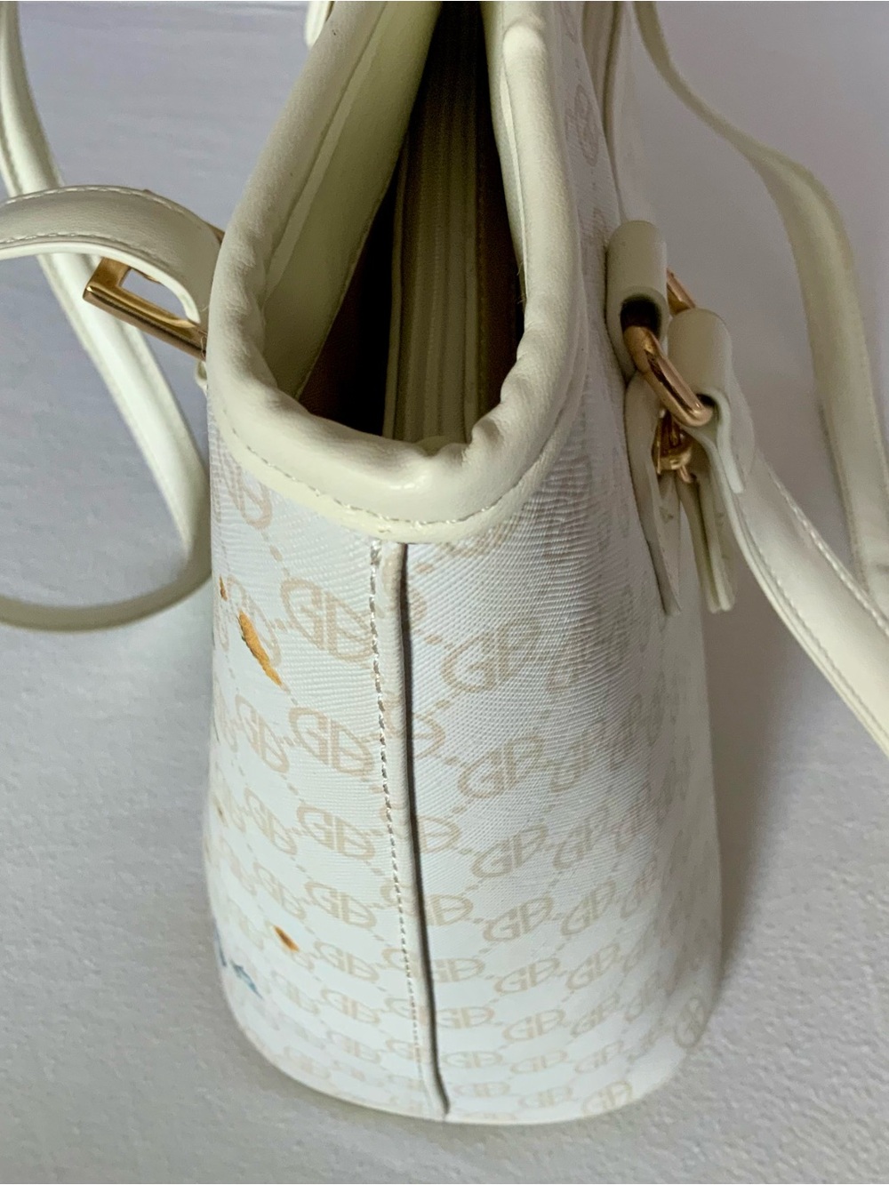 Giani Bernini Floral Signature Tote Shoulder Bag White Multicolor - Picture 9 of 16